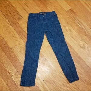 Blue leopard print jeans